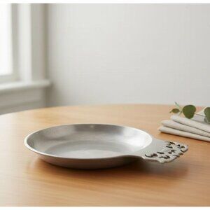 Vintage Nambé #211 Stafford Serving Bowl - Scroll Handle - Retired Metal Alloy